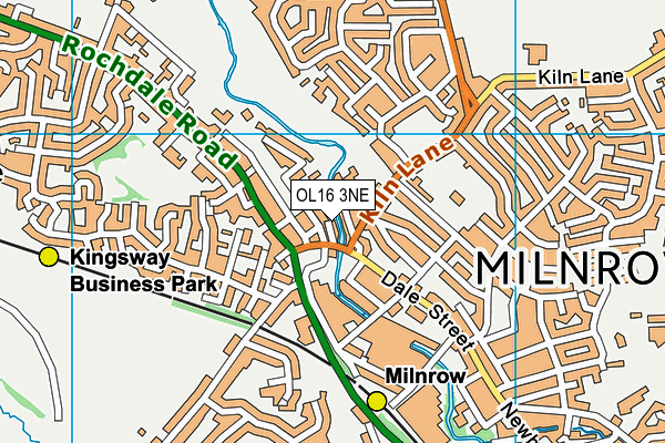 OL16 3NE map - OS VectorMap District (Ordnance Survey)