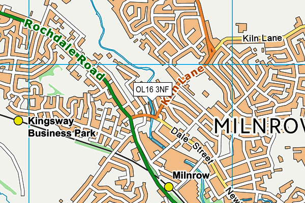 OL16 3NF map - OS VectorMap District (Ordnance Survey)