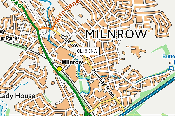 Map of MILNROW MINI MARKET LIMITED at district scale