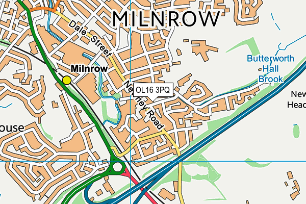 OL16 3PQ map - OS VectorMap District (Ordnance Survey)