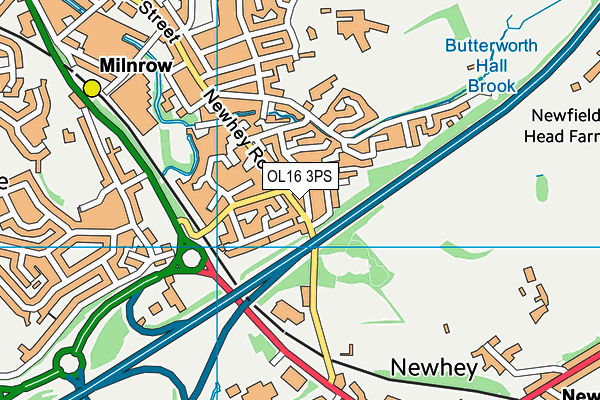 OL16 3PS map - OS VectorMap District (Ordnance Survey)