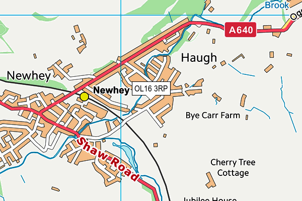 OL16 3RP map - OS VectorMap District (Ordnance Survey)