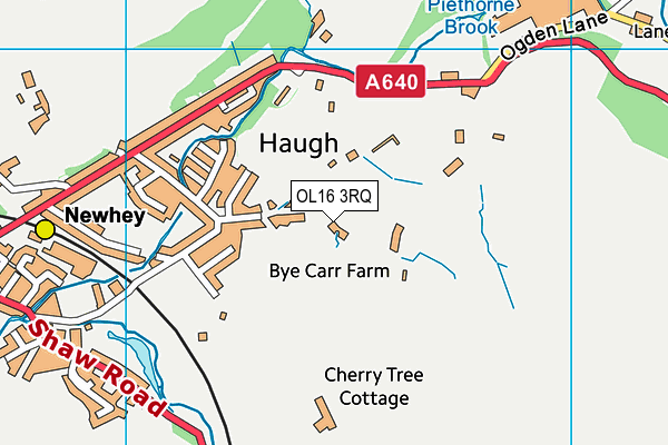 OL16 3RQ map - OS VectorMap District (Ordnance Survey)