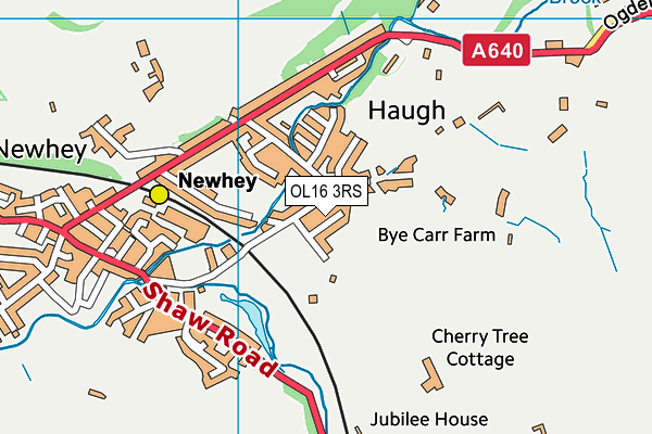 OL16 3RS map - OS VectorMap District (Ordnance Survey)