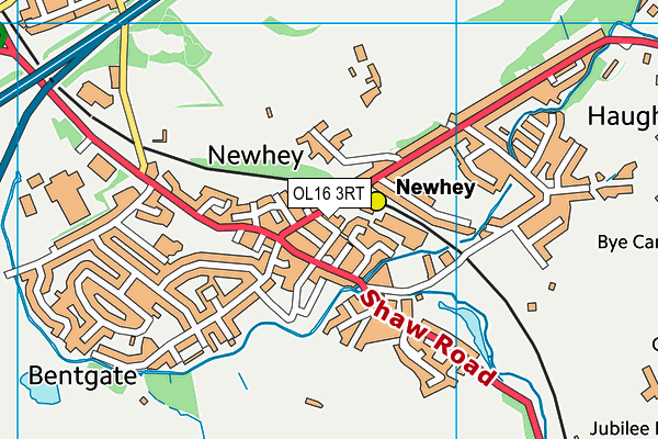 OL16 3RT map - OS VectorMap District (Ordnance Survey)