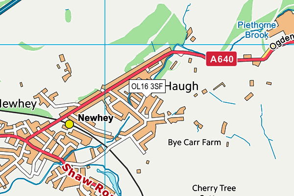 OL16 3SF map - OS VectorMap District (Ordnance Survey)