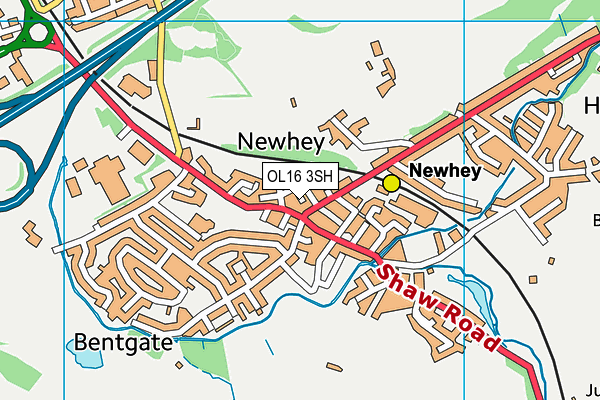 OL16 3SH map - OS VectorMap District (Ordnance Survey)