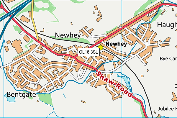 OL16 3SL map - OS VectorMap District (Ordnance Survey)