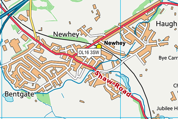 OL16 3SW map - OS VectorMap District (Ordnance Survey)