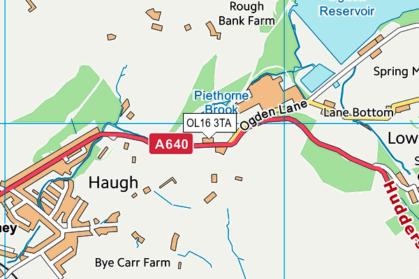 OL16 3TA map - OS VectorMap District (Ordnance Survey)