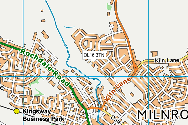 OL16 3TN map - OS VectorMap District (Ordnance Survey)