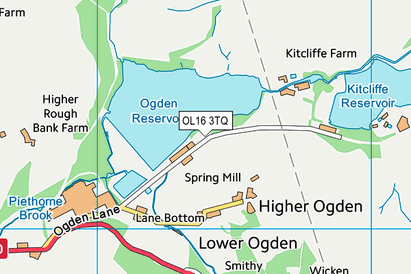 OL16 3TQ map - OS VectorMap District (Ordnance Survey)