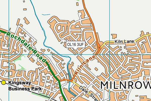 OL16 3UF map - OS VectorMap District (Ordnance Survey)
