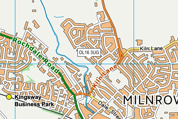 OL16 3UG map - OS VectorMap District (Ordnance Survey)