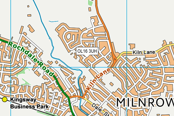 OL16 3UH map - OS VectorMap District (Ordnance Survey)