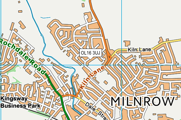 OL16 3UJ map - OS VectorMap District (Ordnance Survey)