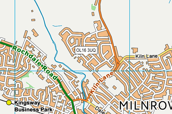 OL16 3UQ map - OS VectorMap District (Ordnance Survey)