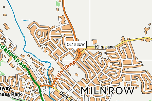 OL16 3UW map - OS VectorMap District (Ordnance Survey)