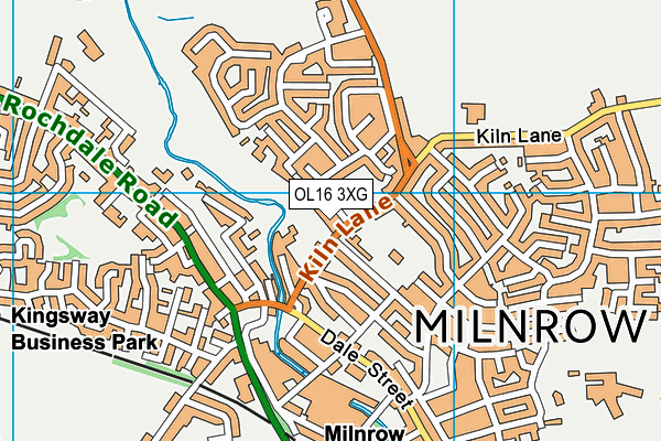 OL16 3XG map - OS VectorMap District (Ordnance Survey)