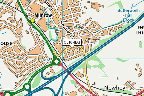 OL16 4EQ map - OS VectorMap District (Ordnance Survey)