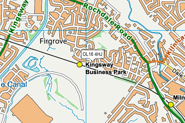 OL16 4HJ map - OS VectorMap District (Ordnance Survey)