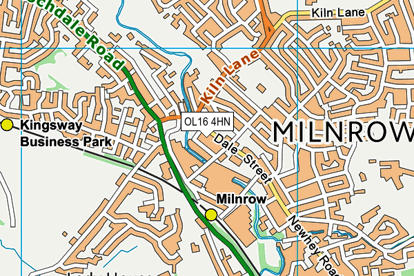 OL16 4HN map - OS VectorMap District (Ordnance Survey)