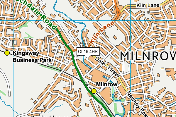 OL16 4HR map - OS VectorMap District (Ordnance Survey)