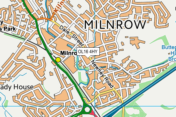 OL16 4HY map - OS VectorMap District (Ordnance Survey)