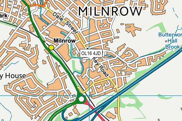 Map of MILNROW MOTOR COMPANY LTD at district scale