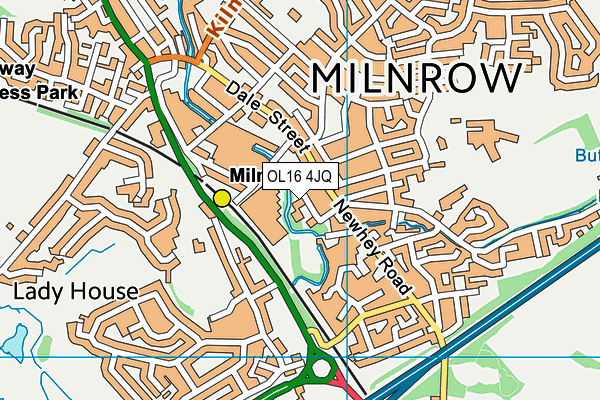 OL16 4JQ map - OS VectorMap District (Ordnance Survey)