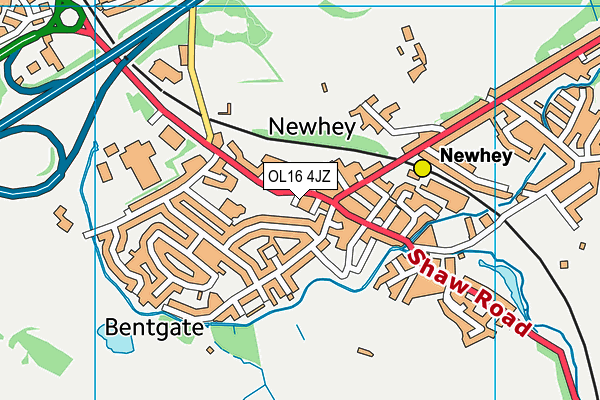 OL16 4JZ map - OS VectorMap District (Ordnance Survey)