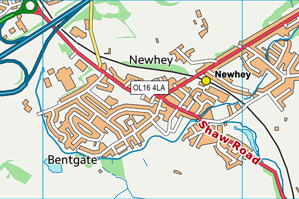 OL16 4LA map - OS VectorMap District (Ordnance Survey)