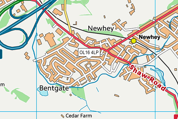 OL16 4LP map - OS VectorMap District (Ordnance Survey)