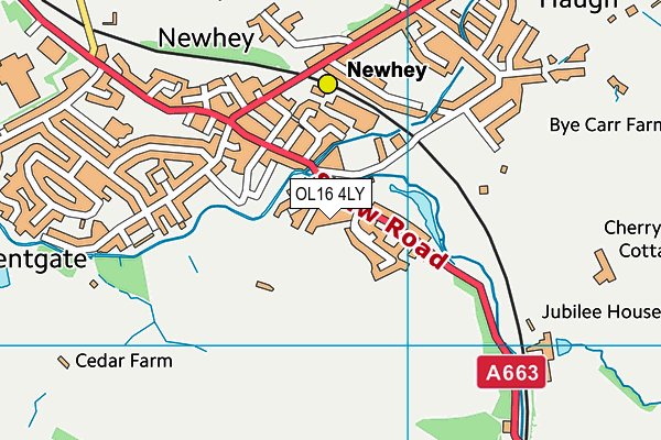 OL16 4LY map - OS VectorMap District (Ordnance Survey)