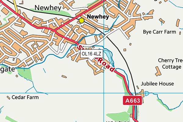 OL16 4LZ map - OS VectorMap District (Ordnance Survey)