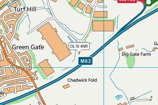 OL16 4NR map - OS VectorMap District (Ordnance Survey)