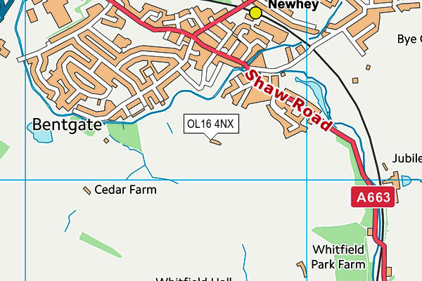 OL16 4NX map - OS VectorMap District (Ordnance Survey)