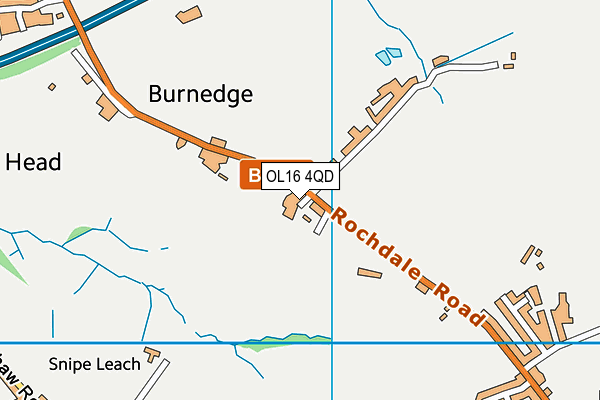 OL16 4QD map - OS VectorMap District (Ordnance Survey)