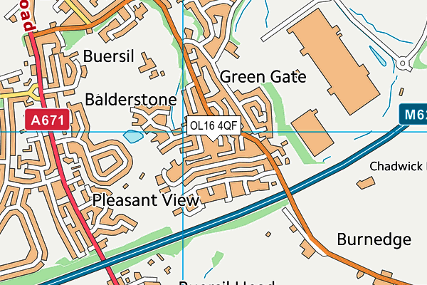 OL16 4QF map - OS VectorMap District (Ordnance Survey)