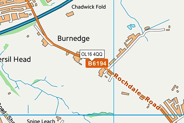 OL16 4QQ map - OS VectorMap District (Ordnance Survey)