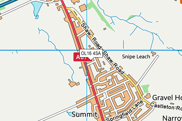 OL16 4SA map - OS VectorMap District (Ordnance Survey)