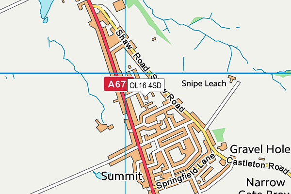 OL16 4SD map - OS VectorMap District (Ordnance Survey)