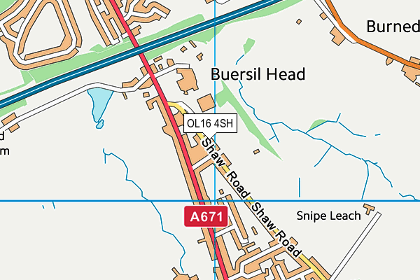 OL16 4SH map - OS VectorMap District (Ordnance Survey)