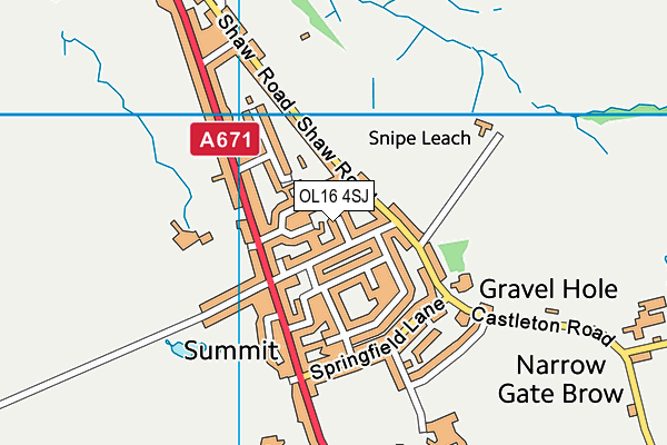 OL16 4SJ map - OS VectorMap District (Ordnance Survey)