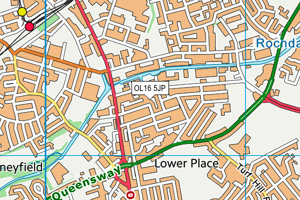 OL16 5JP map - OS VectorMap District (Ordnance Survey)