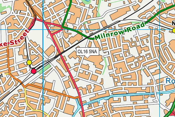 OL16 5NA map - OS VectorMap District (Ordnance Survey)