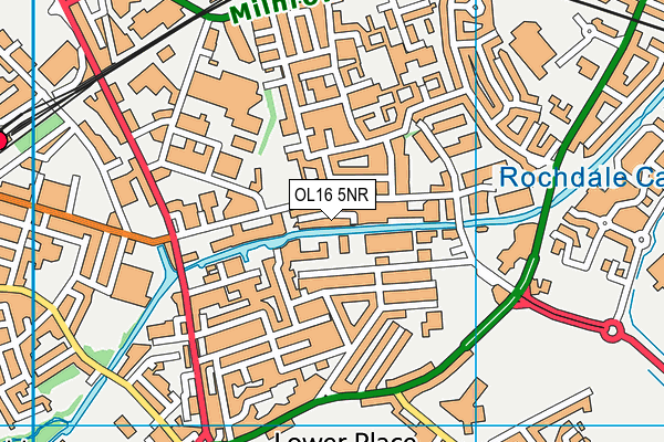 OL16 5NR map - OS VectorMap District (Ordnance Survey)