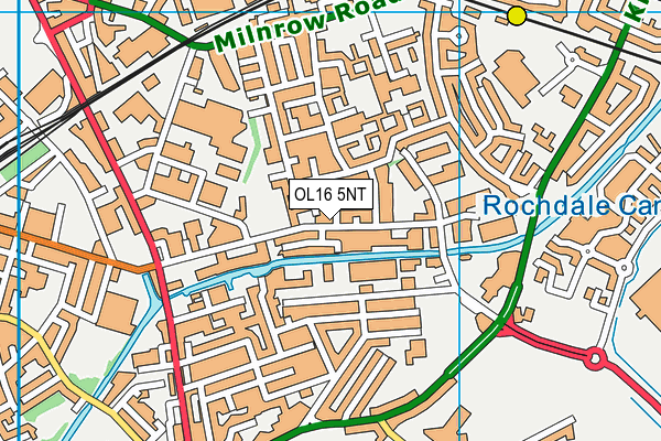 OL16 5NT map - OS VectorMap District (Ordnance Survey)