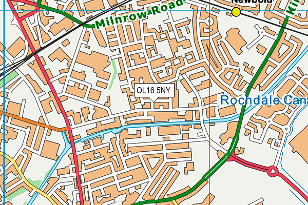 OL16 5NY map - OS VectorMap District (Ordnance Survey)