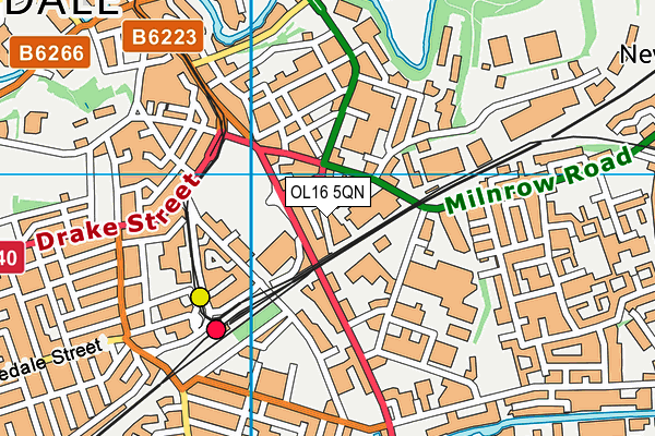 OL16 5QN map - OS VectorMap District (Ordnance Survey)